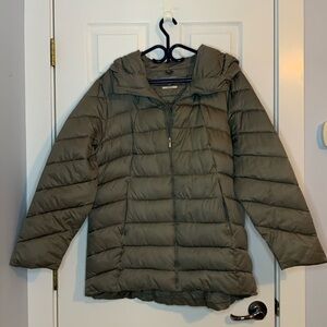 Denver Hayes T-Max Winter Puffer Jacket Coat HyperDri Taupe Women’s 2XL High Low